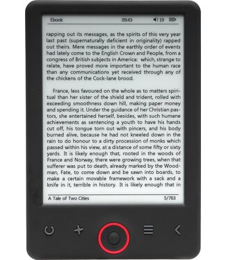 Denver Denver E Reader 6 Zoll - 4GB E Book Reader - erweiterbar auf bis zu 32GB - 1024x758- EBO626 - Schwarz