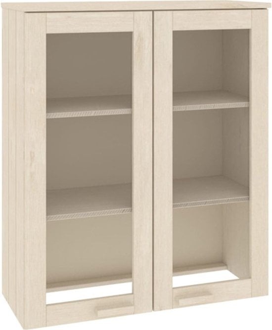 vidaXL - Aufsatzschrank - HAMAR - 85x35x100 - cm - massiv - Kiefer - honigbraun