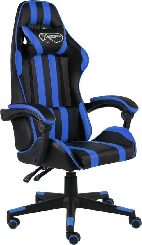 CD R günstig Kaufen-vidaXL - Racing Stuhl - Kunstleder - schwarz - en - blau. vidaXL - Racing Stuhl - Kunstleder - schwarz - en - blau <![CDATA[Dieser unverwechselbare und luxuriöse Rennsessel ist mit leicht zu reinigendem Kunstleder bezogen und bietet einen äußerst beque