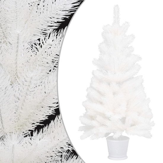 Um die  günstig Kaufen-vidaXL - Künstlicher Weihnachtsbaum - mit - lebensechten - Nadeln - 90 - cm - weiß. vidaXL - Künstlicher Weihnachtsbaum - mit - lebensechten - Nadeln - 90 - cm - weiß <![CDATA[Dieser schöne, weiße, künstliche Weihnachtsbaum mit Topf