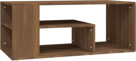 100 X  günstig Kaufen-vidaXL - Couchtisch - 100x50x40 - cm - handgefertigt - Holz - Eiche braun. vidaXL - Couchtisch - 100x50x40 - cm - handgefertigt - Holz - Eiche braun <![CDATA[Dieser Couchtisch bringt modernen Stil und viel Stauraum in Ihre Einrichtung! * Praktisches Mater