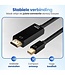 Garpex® Mini DisplayPort zu HDMI Kabel - Mini DP zu HDMI Kabel - HDMI Kabel - 4K 30Hz Ultra HD - Schwarz - 1.8 Meter
