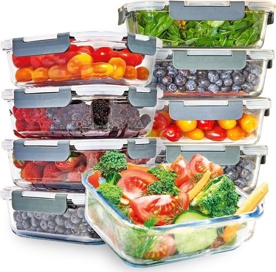 Be Hen günstig Kaufen-KitchenBrothers Meal Prep Trays - Frische-Schalen-Set - luftdicht - BPA-frei - 1L - Glas - 10 Stück. KitchenBrothers Meal Prep Trays - Frische-Schalen-Set - luftdicht - BPA-frei - 1L - Glas - 10 Stück <![CDATA[Suchen Sie nach Behältern, die Ihr