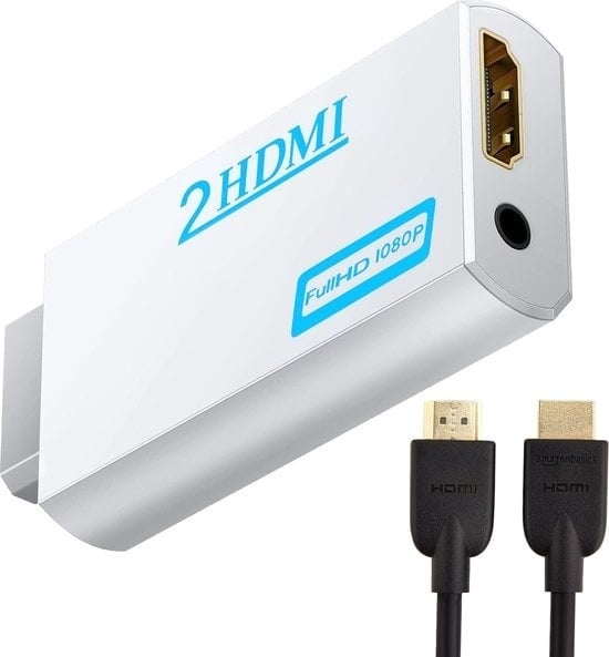 to HDMI günstig Kaufen-Garpex® Wii Connection to HDMI adapter - Exklusiv geeignet für Nintendo Wii + Inklusive 1,5m HDMI Kabel - Full HD 1080p - Audio-Video-Konverter geeignet für Wii. Garpex® Wii Connection to HDMI adapter - Exklusiv geeignet für Ninte