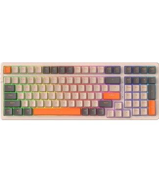 Fuegobird Fuegobird K98 Wired Mechanical Gaming Keyboard - 100Tasten - Banana Switch - RGB Hintergrundbeleuchtung - Gasket Mod - QWERTY - Low Light
