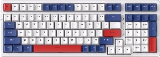 10 SW günstig Kaufen-Fuegobird K98 Wired Mechanical Gaming Keyboard - 100Tasten - Banana Switch - RGB Hintergrundbeleuchtung - Gasket Mod - QWERTY - Yacht Blue. Fuegobird K98 Wired Mechanical Gaming Keyboard - 100Tasten - Banana Switch - RGB Hintergrundbeleuchtung - Gasket Mo