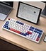 Fuegobird K98 Wired Mechanical Gaming Keyboard - 100Tasten - Banana Switch - RGB Hintergrundbeleuchtung - Gasket Mod - QWERTY - Yacht Blue