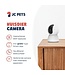 JC Pets Haustierkamera 3MP 2048 x 1536P - 360° Hundekamera und Sicherheitskamera mit Wifi - Multifunktionale Babykamera mit App