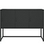 vidaXL - Sideboard - 105x35x75 - cm - Stahl - schwarz