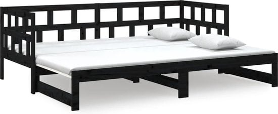 8720287068174 - vidaXL - Schlafsofa - ausziehbar - massiv - Kiefer - schwarz - 2x(80x200) - cm 8720287068174 - vidaXL - Schlafsofa - ausziehbar - massiv - Kiefer - schwarz - 2x(80x200) - cm