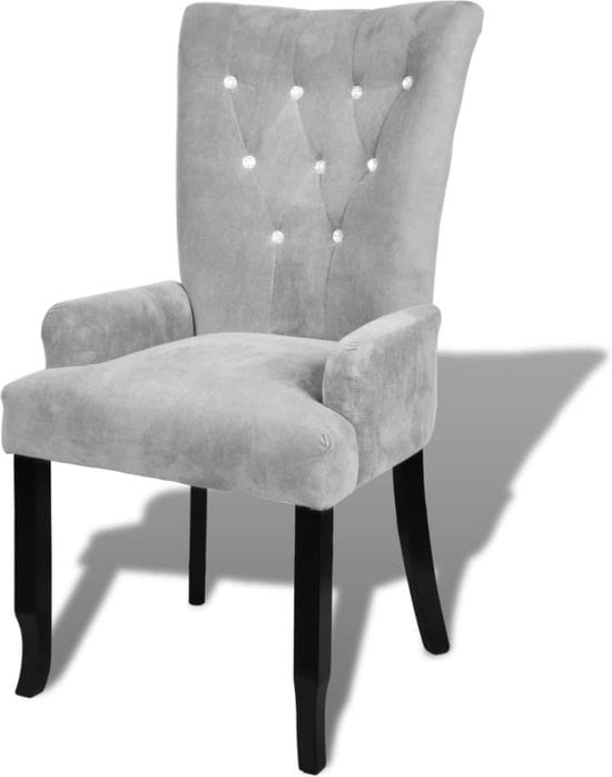 hn hat günstig Kaufen-vidaXL - Sessel - Samt - Farbe silber. vidaXL - Sessel - Samt - Farbe silber <![CDATA[Dieser Esszimmerstuhl hat ein elegantes und zeitloses Design, das ihn zu einem echten Hingucker macht. Dieser Sessel ist sehr bequem. Der Sessel ist mit einer weichen Po