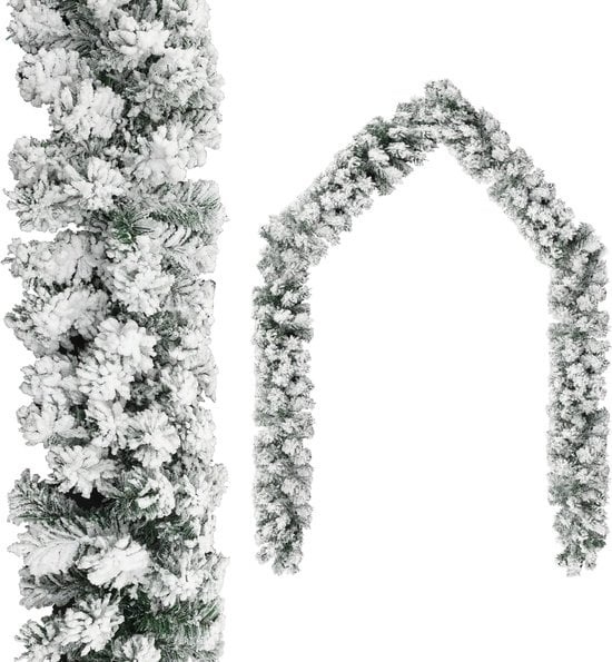8720286011683 - vidaXL - Weihnachtsgirlande - mit - Schnee - 20 - m - PVC - grün 8720286011683 - vidaXL - Weihnachtsgirlande - mit - Schnee - 20 - m - PVC - grün