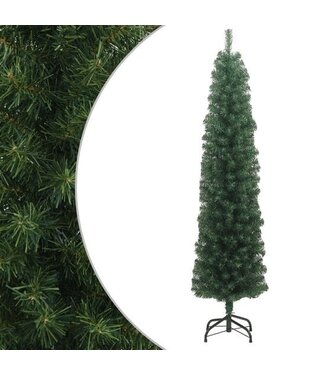 vidaXL vidaXL - Künstlicher Weihnachtsbaum - mit - Ständer - schmal - 180 - cm - PVC - grün