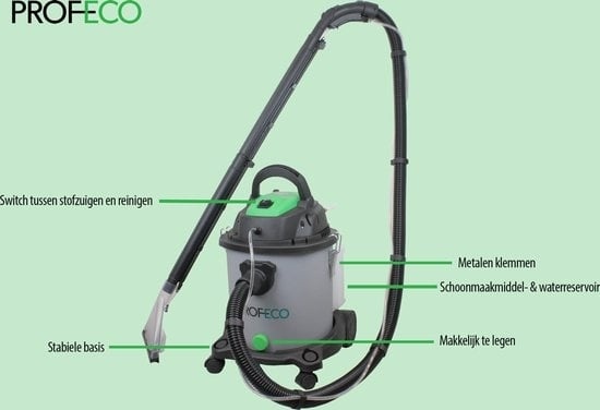 8714426426703 - Profeco Teppichreiniger 1400W 20 Liter - Staubsauger | Fleckenreinigungsmaschine | Polsterreiniger - Inkl 8714426426703 - Profeco Teppichreiniger 1400W 20 Liter - Staubsauger | Fleckenreinigungsmaschine | Polsterreiniger - Inkl