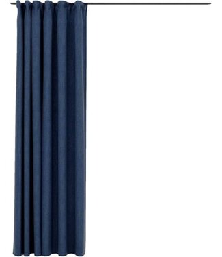 vidaXL vidaXL - Vorhang - Leinen - Optik - Verdunkelung - mit - Haken - 290x245 - cm - blau