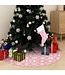 vidaXL - Weihnachtsbaumrock - Luxus - mit - Socke - 90 - cm - Stoff - rosa