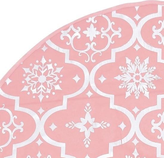 8720286445938 - vidaXL - Weihnachtsbaumrock - Luxus - mit - Socke - 90 - cm - Stoff - rosa 8720286445938 - vidaXL - Weihnachtsbaumrock - Luxus - mit - Socke - 90 - cm - Stoff - rosa