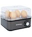 KitchenApp Eierkocher elektrisch - Geeignet für 8 Eier - Eierkocher mit Zeitschaltuhr - Eierkocher - Silbergrau