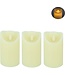 O'DADDY® LED-Kerzen mit beweglicher Flamme - 3x 12,5cm 8d - Mit Timer und Dimmfunktion - LED-Kerzen mit Fernbedienung