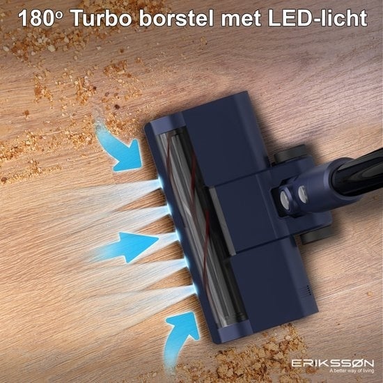 8720828027448 - Erikssøn Stick hoover Air Pro Max 9700 - Staubsauger Cordless - Ohne Beutel auf Batterie - Grau Blau 8720828027448 - Erikssøn Stick hoover Air Pro Max 9700 - Staubsauger Cordless - Ohne Beutel auf Batterie - Grau Blau