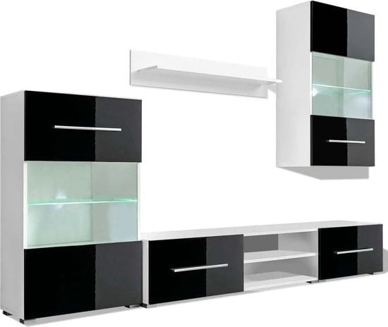 di un günstig Kaufen-vidaXL - Wandvitrine - TV - Möbel - mit - LED - Beleuchtung - schwarz - 5 - Stück. vidaXL - Wandvitrine - TV - Möbel - mit - LED - Beleuchtung - schwarz - 5 - Stück <![CDATA[Dieses komplette Set von Wandvitrinen ist eine großartige Er