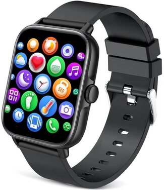 AyeWay AyeWay Smartwatch - Wasserdicht & Touchscreen - 70 Sportmodi - Mit App - Smartwatch Männer & Frauen - Schwarz