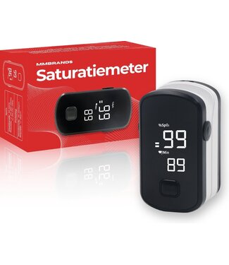 MM Brands MM Brands Sättigungsmesser - Sauerstoffmessgerät Finger mit Herzfrequenz-Monitor - Pulsoximeter