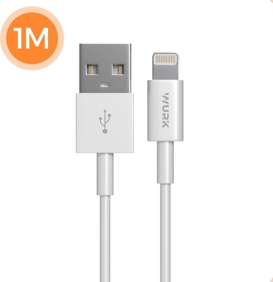 Ladekabel/Mobile günstig Kaufen-Wurk USB-Kabel zu Lightning - Kabel geeignet für Ipad und Iphone - 1M - Weiß. Wurk USB-Kabel zu Lightning - Kabel geeignet für Ipad und Iphone - 1M - Weiß <![CDATA[Sie suchen ein zuverlässiges Ladekabel für Ihr Handy, iPad oder iPhon