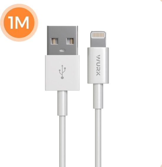 8720986030908 - Wurk USB-Kabel zu Lightning - Kabel geeignet für Ipad und Iphone - 1M - Weiß 8720986030908 - Wurk USB-Kabel zu Lightning - Kabel geeignet für Ipad und Iphone - 1M - Weiß
