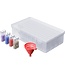 Rubye® Aufbewahrungsbox für Diamantmalerei - Sortierbox - Diamantmalerei Erwachsene - Trichter - Aufkleber - Aufbewahrungsbox 64 Boxen