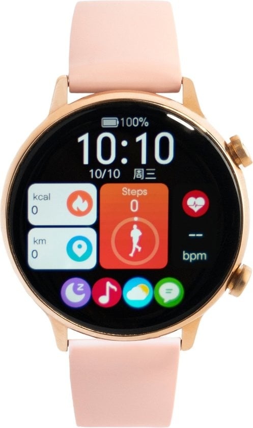 HLER günstig Kaufen-DARZ Ultra HD Pro Smartwatch - Smartwatch Damen - HD Touchscreen - Uhr - Schrittzähler - Blutdruckmesser - Sättigungsmesser - Herzfrequenz - Pink - iOS und Android. DARZ Ultra HD Pro Smartwatch - Smartwatch Damen - HD Touchscreen - Uhr - Schritt
