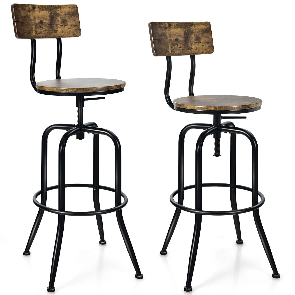 in ocker günstig Kaufen-Coast Bar Chair Industrial 2 Set Barhocker drehbar und höhenverstellbar braun. Coast Bar Chair Industrial 2 Set Barhocker drehbar und höhenverstellbar braun <![CDATA[Holen Sie sich den industriellen Stil mit unseren verstellbaren Barhockern! Mit