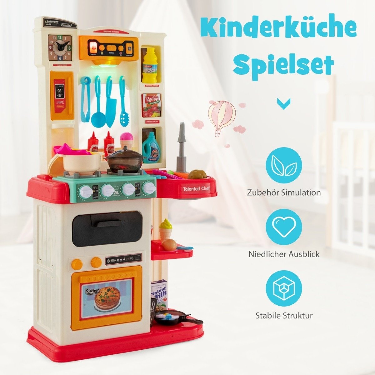 KLAPPERSTORCH*GESCHENK günstig Kaufen-Küste 65 TLG. Leichte Kinderspielküche mit Wasserpumpproze. Küste 65 TLG. Leichte Kinderspielküche mit Wasserpumpproze <![CDATA[Achtet sie auf das Geschenk für die Kinder? Dieses multifunktionale Küchenspielset ist Ihre beste Wahl! M