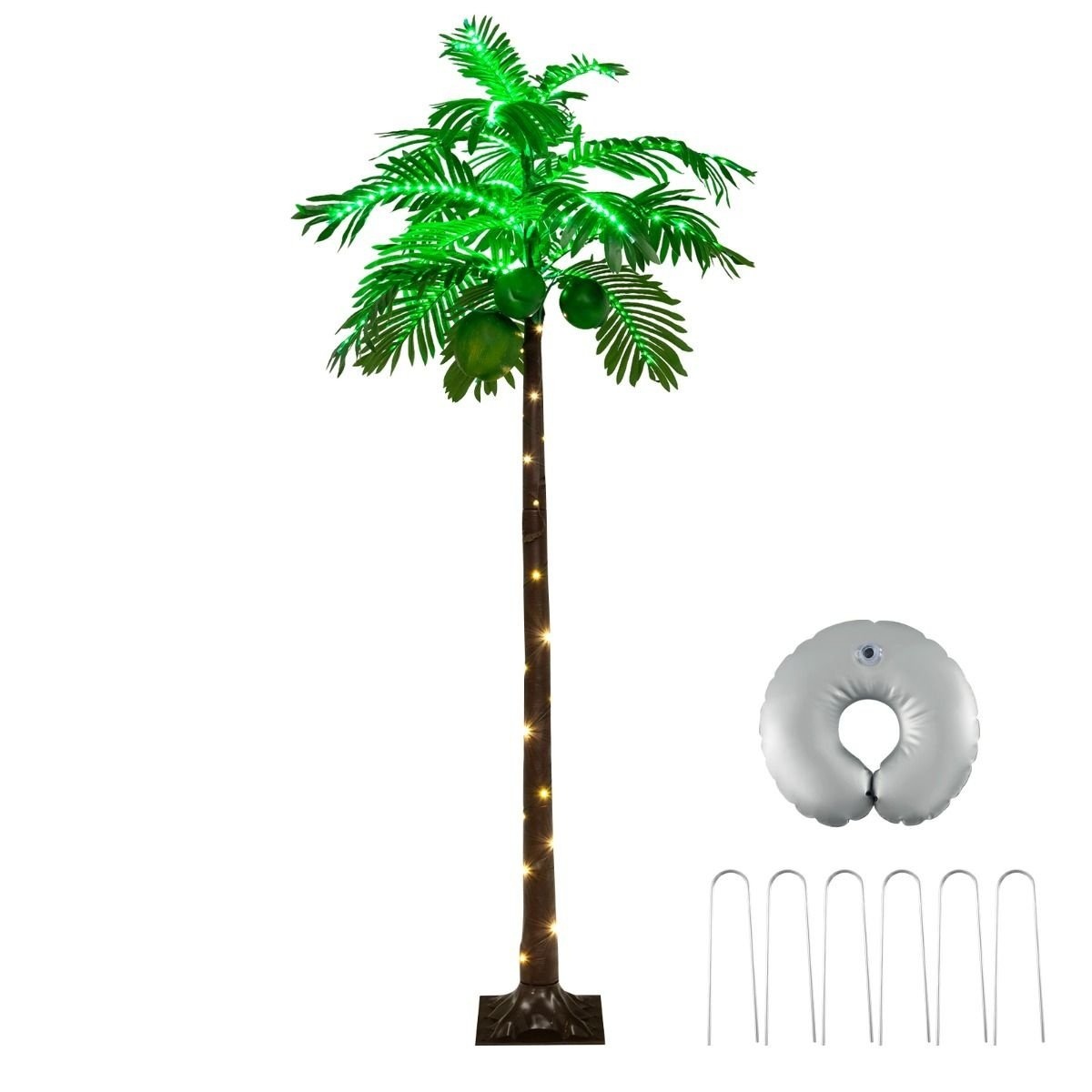 Aufblasbare Palme Coast - 309 LED - 25 x 25 x 180 cm