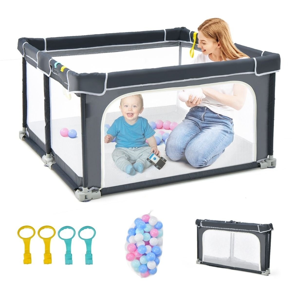 xFC;llen günstig Kaufen-Coast Babybox mit Spielbällen - 10 - 72 Monate - 124 x 124 x 70 cm - Schwarz. Coast Babybox mit Spielbällen - 10 - 72 Monate - 124 x 124 x 70 cm - Schwarz <![CDATA[Mit dieser zuverlässigen Babyspielecke bleiben Ihre Babys in einer sicheren Zone