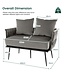 Coast Modern 2-Sitzer Sofa - 2 abnehmbare Kissen - Grau - 109 x 61 x 65 cm