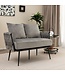 Coast Modern 2-Sitzer Sofa - 2 abnehmbare Kissen - Grau - 109 x 61 x 65 cm
