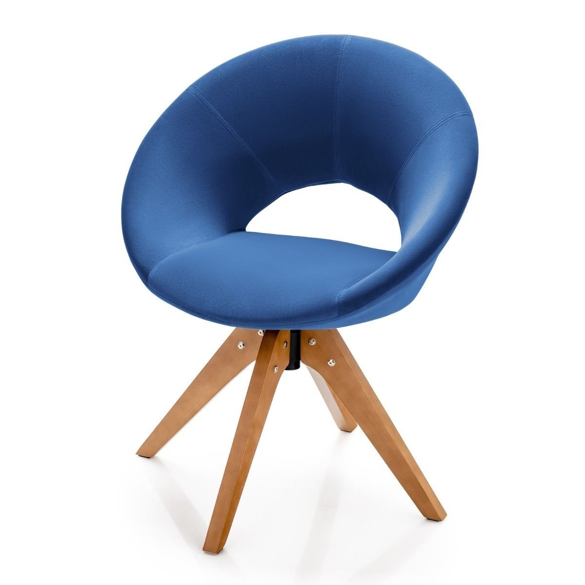Stuhl mit günstig Kaufen-Coast Gepolsterter Esszimmerstuhl - 360 Grad drehbar - Massivholzbeine - 67,5 x 55,5 x 83 cm - Blau. Coast Gepolsterter Esszimmerstuhl - 360 Grad drehbar - Massivholzbeine - 67,5 x 55,5 x 83 cm - Blau <![CDATA[Mit einem dicken Kissen mit hochverdichteter 