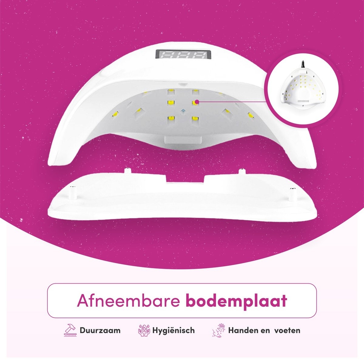 8720256929710 - Nageltrockner - für Gel-Nägel - Geeignet für jeden Gel-Nagellack - 24 LEDs 8720256929710 - Nageltrockner - für Gel-Nägel - Geeignet für jeden Gel-Nagellack - 24 LEDs