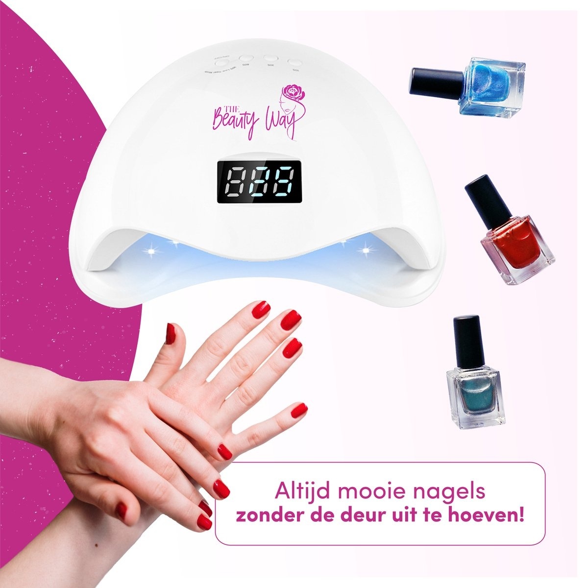 8720256929710 - Nageltrockner - für Gel-Nägel - Geeignet für jeden Gel-Nagellack - 24 LEDs 8720256929710 - Nageltrockner - für Gel-Nägel - Geeignet für jeden Gel-Nagellack - 24 LEDs