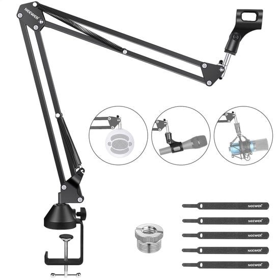 8720165730100 - Neewer Mikrofonarm - Boom Arm - Mikrofonständer ohne Mikrofon - Mikrofonständer - Schwarz 8720165730100 - Neewer Mikrofonarm - Boom Arm - Mikrofonständer ohne Mikrofon - Mikrofonständer - Schwarz