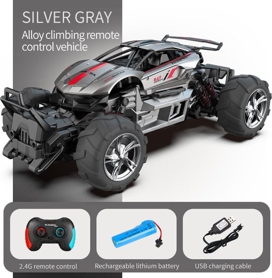 8720828512067 - RC Car - RC Fahrzeug - Hochgeschwindigkeits-Spielzeugauto - grau 8720828512067 - RC Car - RC Fahrzeug - Hochgeschwindigkeits-Spielzeugauto - grau