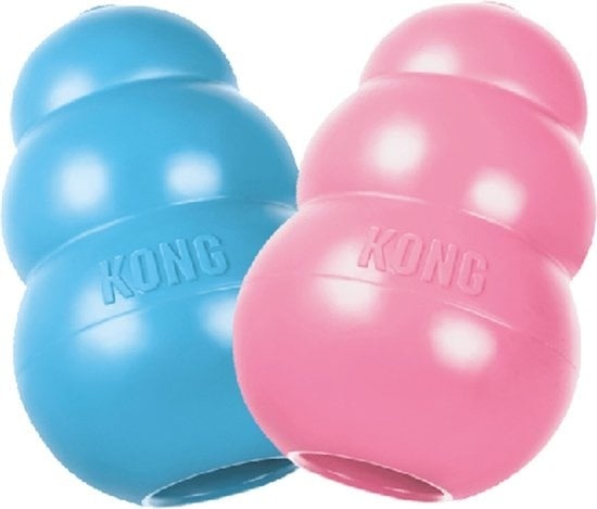 0035585131115 - KONG Welpenspielzeug - zufällige Farbe Rosa oder Blau - Gummi - 10 cm - L