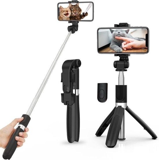 8720387480227 - Selfie Stick Universal - Stativ - 3in1 SelfieStick - Bluetooth - Selfie Stick Stativ - iPhone - Samsung - Selfie Stick Universal 8720387480227 - Selfie Stick Universal - Stativ - 3in1 SelfieStick - Bluetooth - Selfie Stick Stativ - iPhone - Samsung - Selfie Stick Universal