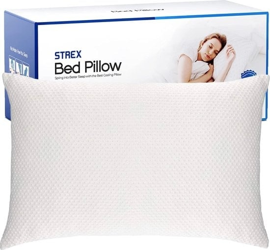 Verstellbar,Wasserfestes günstig Kaufen-Strex Pillow - Memory Foam - 75x50 CM - Bambus - Verstellbar - Seiten-, Bauch- und Rückenschläfer - Ventilierend - Kühlendes Kissen - Anti Allergen. Strex Pillow - Memory Foam - 75x50 CM - Bambus - Verstellbar - Seiten-, Bauch- und Rüc