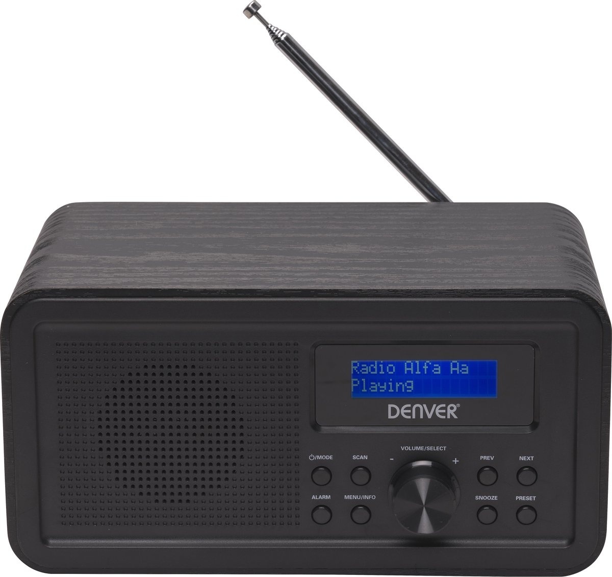 tragbares günstig Kaufen-Denver FM DAB Radio Retro - Küchenradio - Tragbares Radio - Betrieb mit Batterien oder Netzstrom - LCD-Bildschirm - DAB30 - Schwarz. Denver FM DAB Radio Retro - Küchenradio - Tragbares Radio - Betrieb mit Batterien oder Netzstrom - LCD-Bildschir