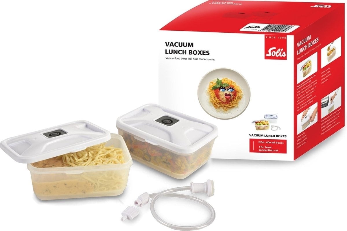 Solis Vakuum-Lunchbox - Frische-Schalen - 600 ml - 2 Stück