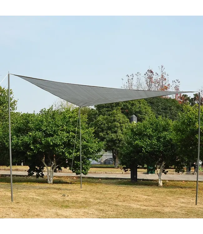 Point-garden Sonnensegel Dreieck 5x5x5m Beige - Sonnenschutz Für Terrasse & Garten