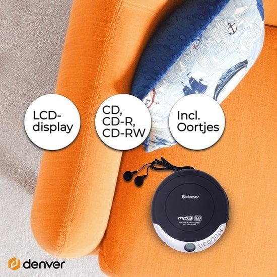 5706751061431 - Discman - Tragbarer CD- und MP3-Player - Stoßfest - Inklusive Ohrhörer - DMP391