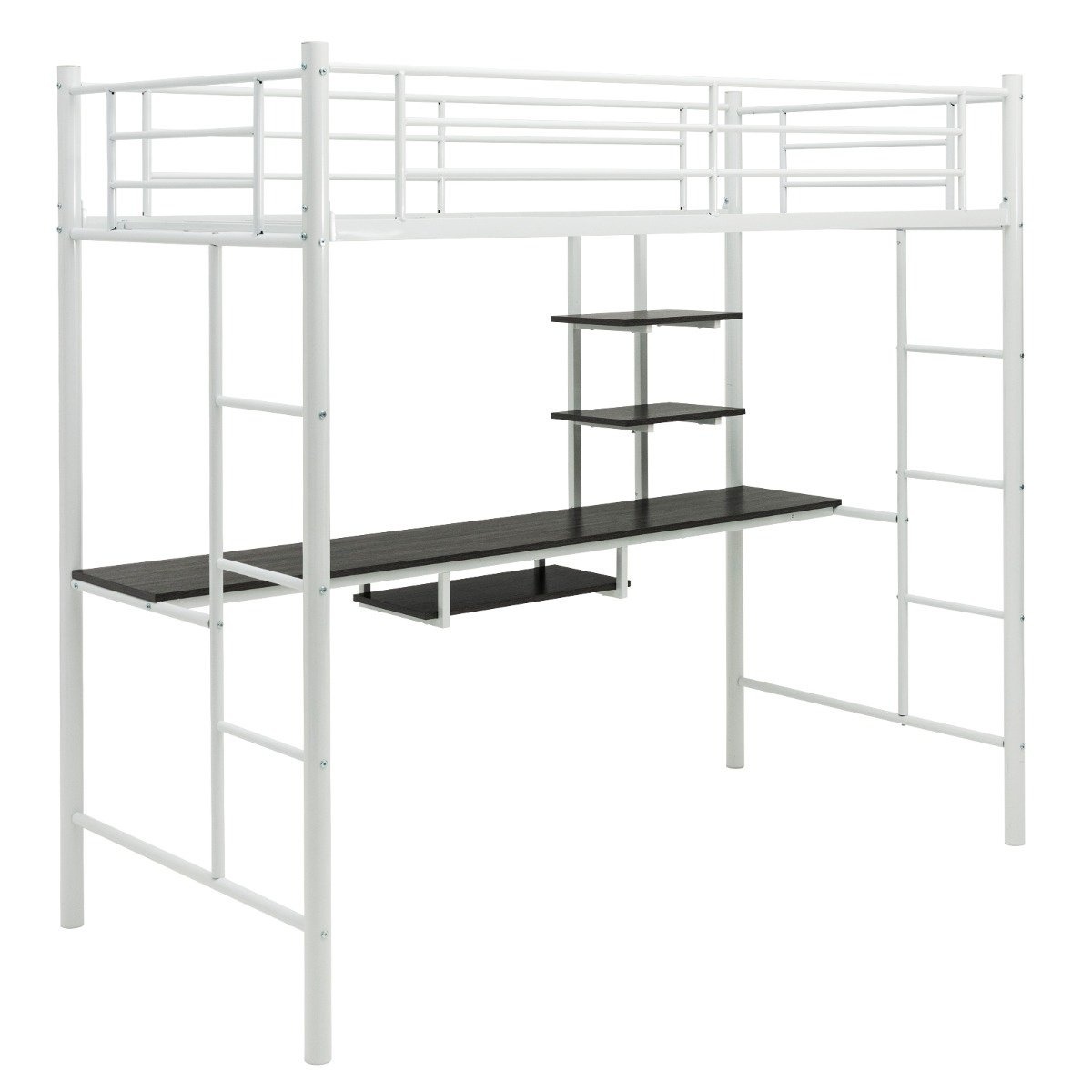 0033616041402 - Etagenbettgestell mit Schreibtisch - Metall - Weiß - 200 x 95 x 1805 cm 0033616041402 - Etagenbettgestell mit Schreibtisch - Metall - Weiß - 200 x 95 x 1805 cm